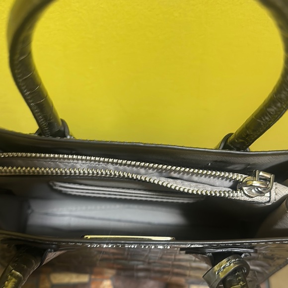 Michael Kors Metallic Silver Croc-Embossed Satchel - Picture 2 of 3